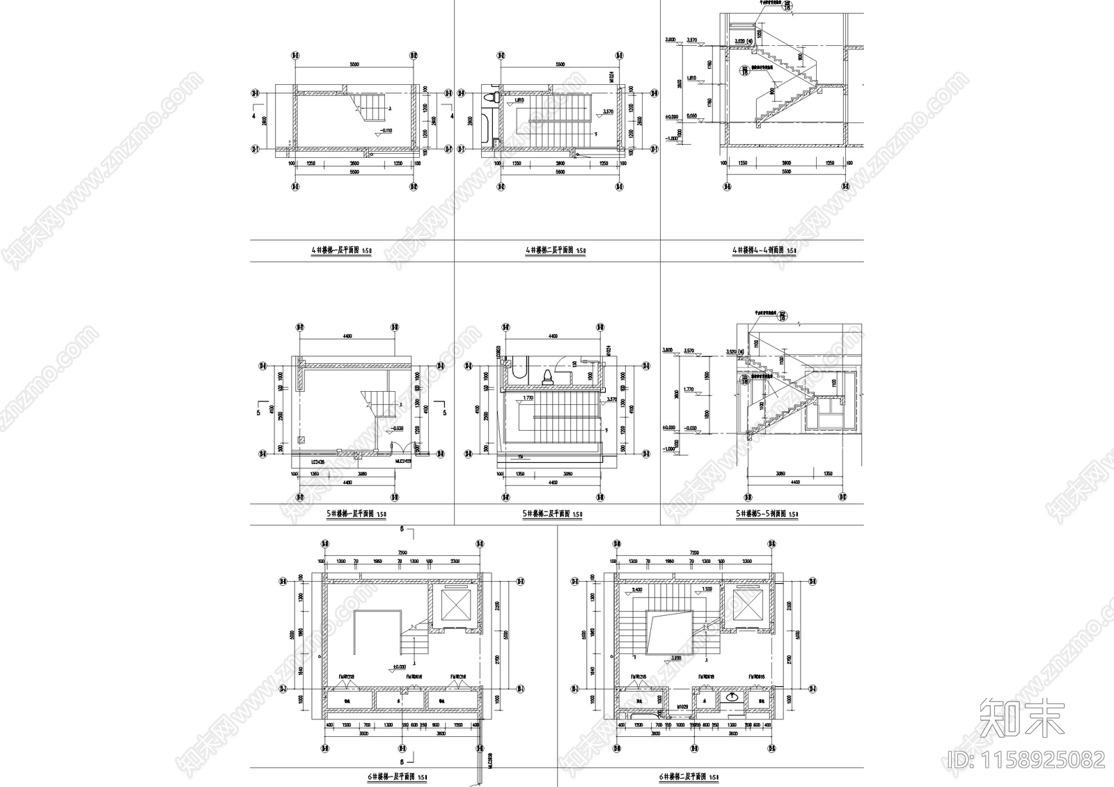 两层休闲民宿建cad施工图下载【ID:1158925082】