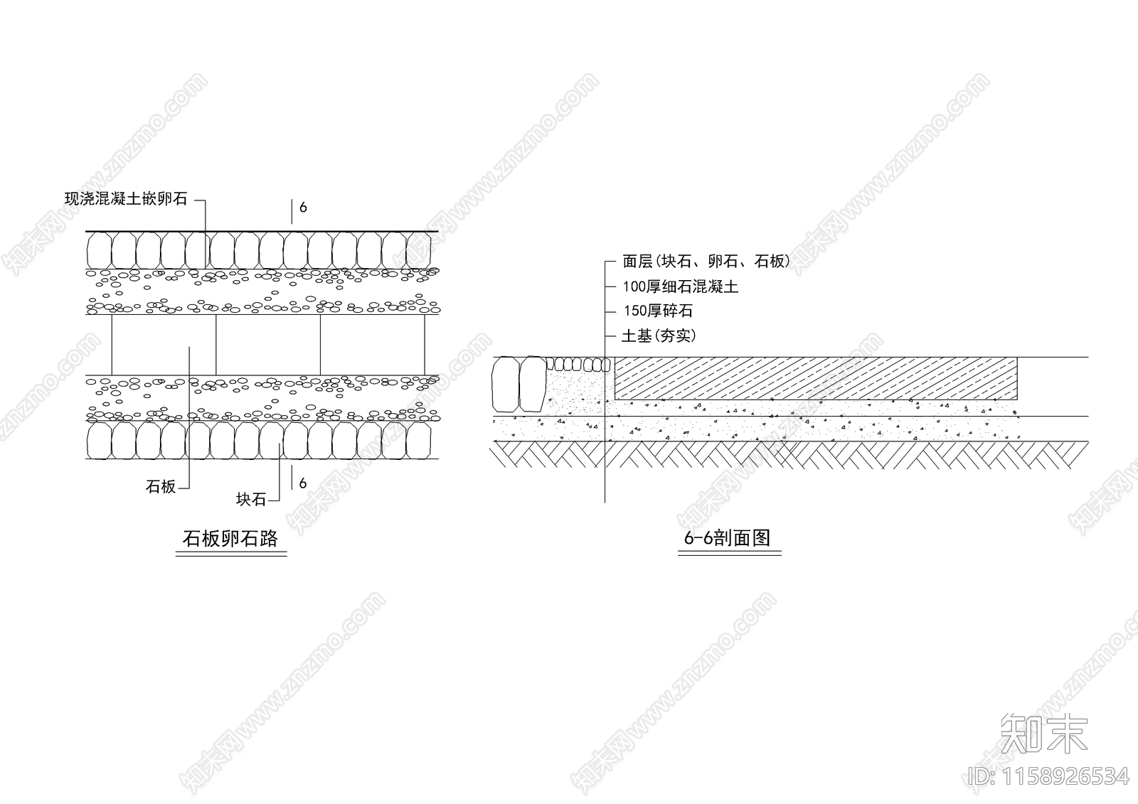 多套地面铺装大样设计施工图下载【ID:1158926534】