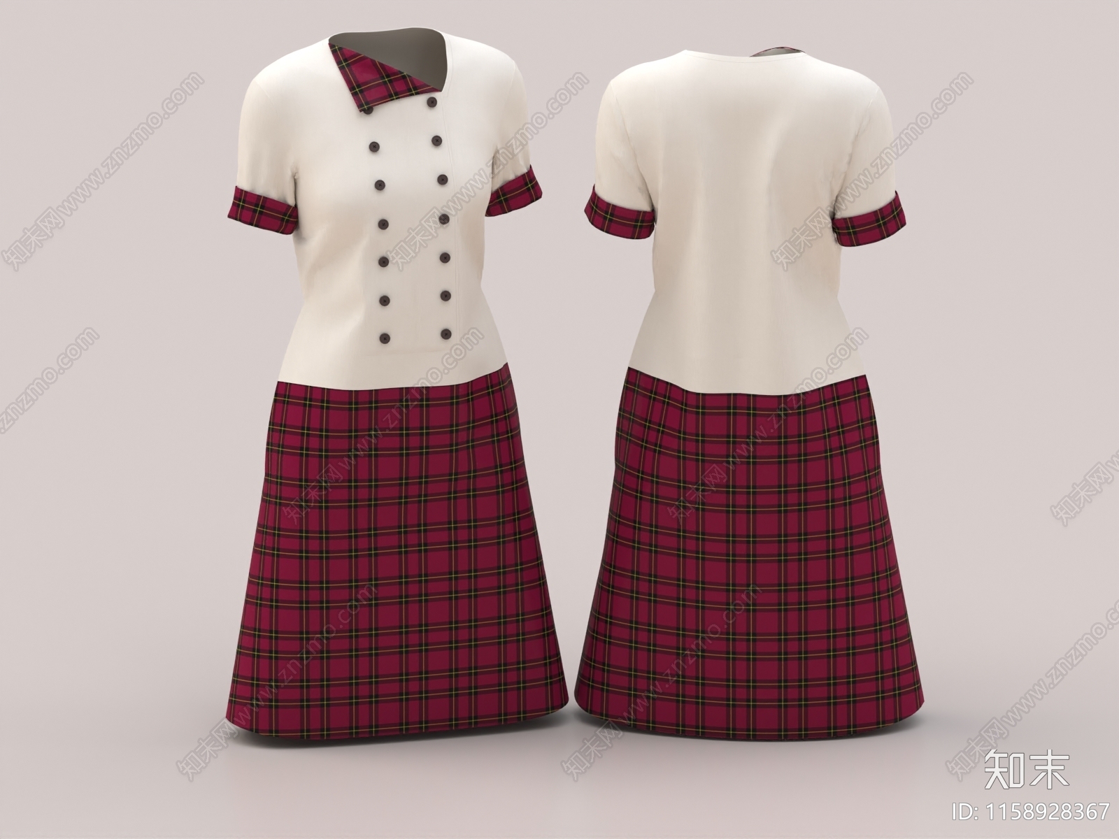 校服3D模型下载【ID:1158928367】