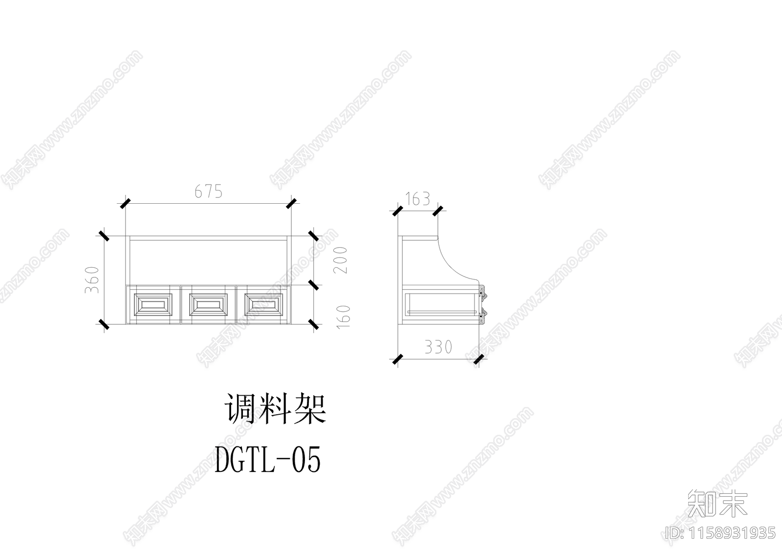 酒柜展示柜设计cad施工图下载【ID:1158931935】