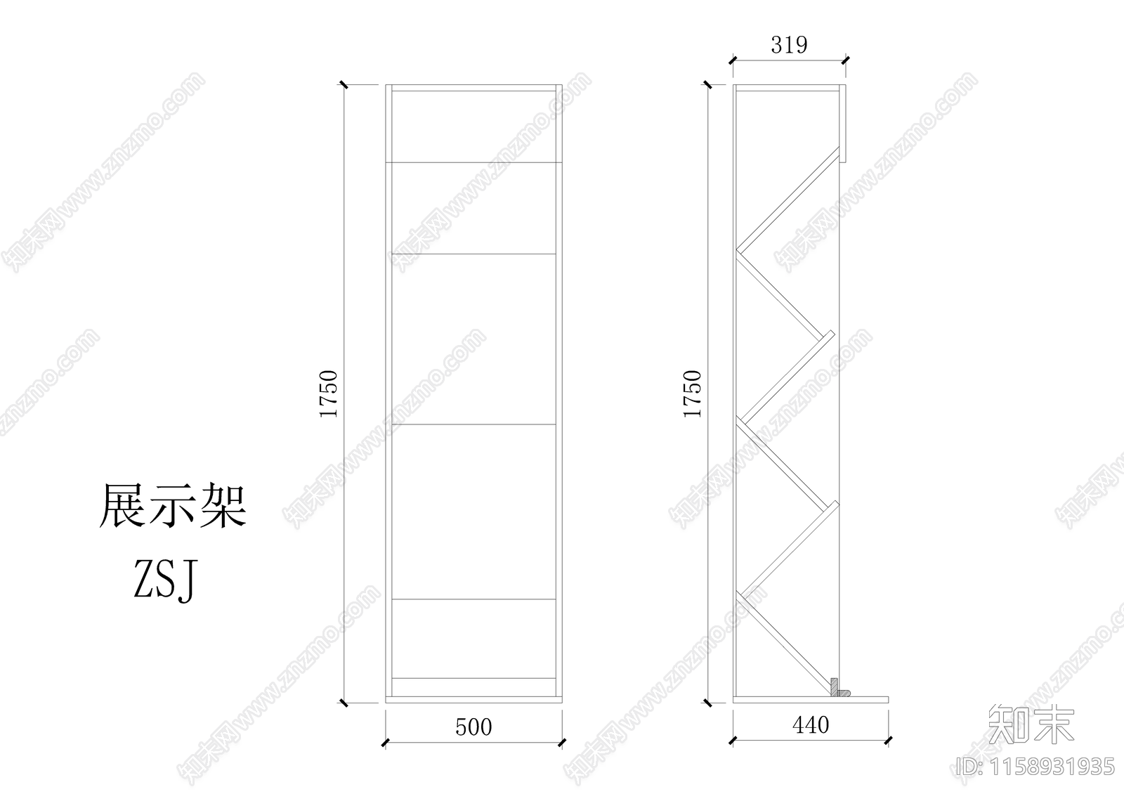 酒柜展示柜设计cad施工图下载【ID:1158931935】