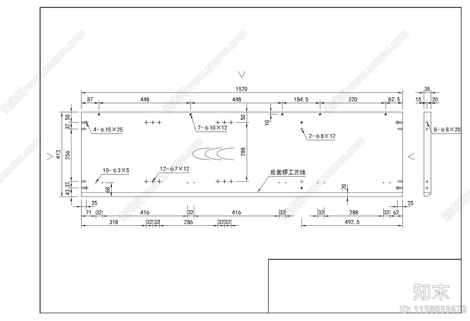 高饰柜全套图cad施工图下载【ID:1158933679】