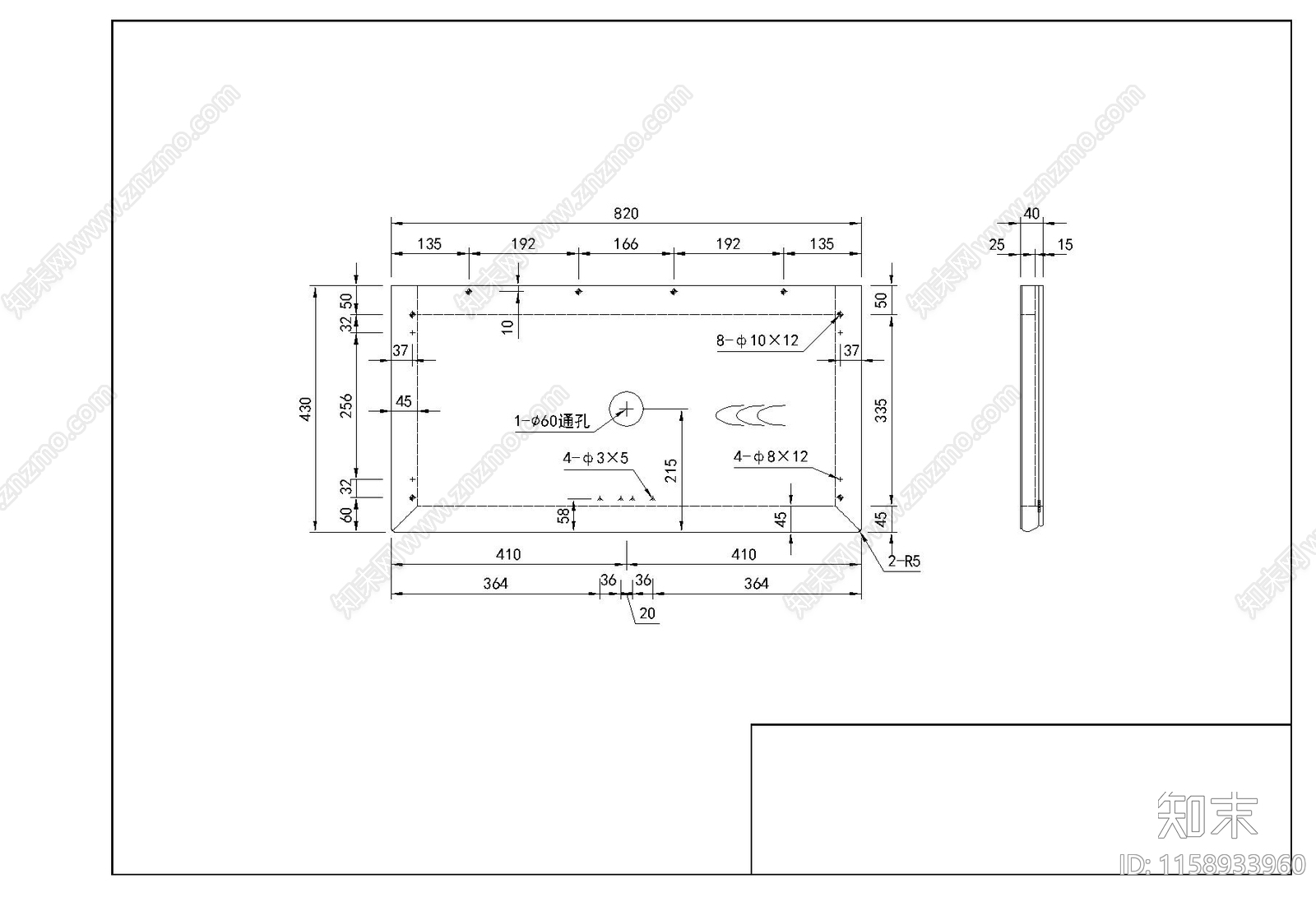 酒柜全套图cad施工图下载【ID:1158933960】