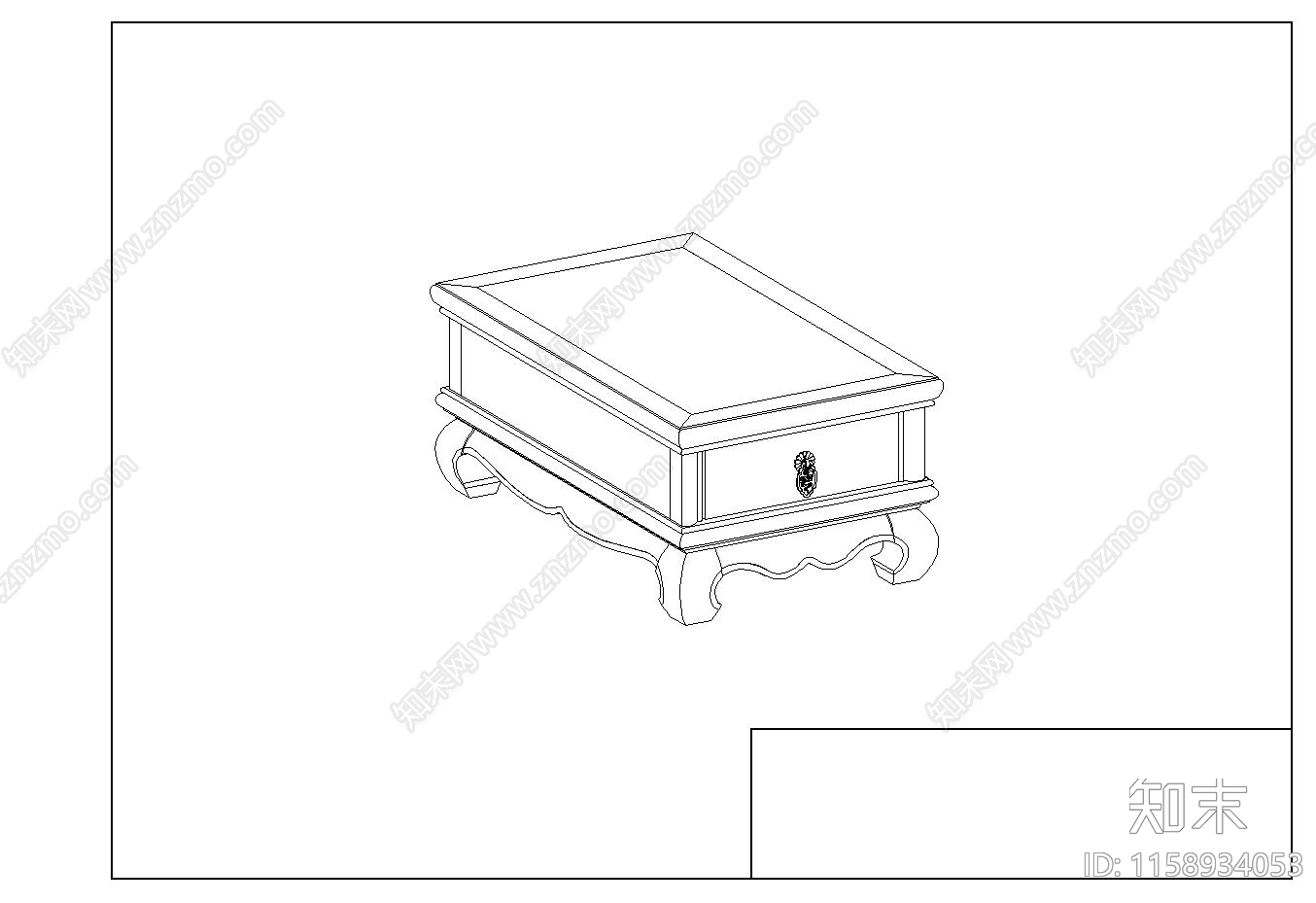 罗汉床小茶几全套图施工图下载【ID:1158934053】