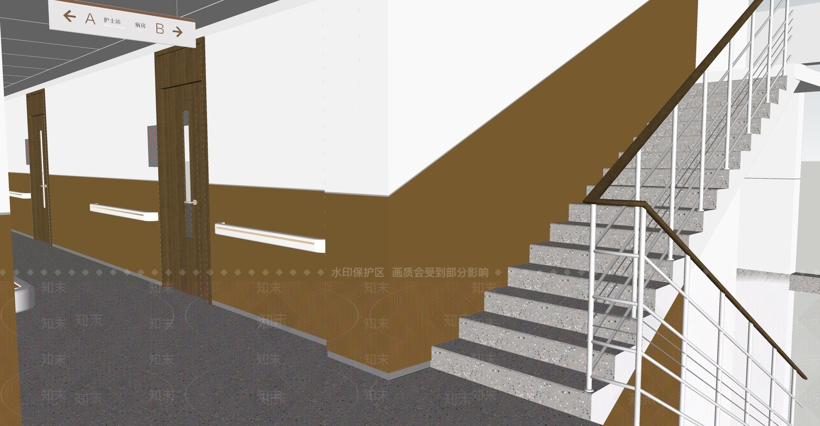 现代走廊SU模型下载【ID:1158935705】