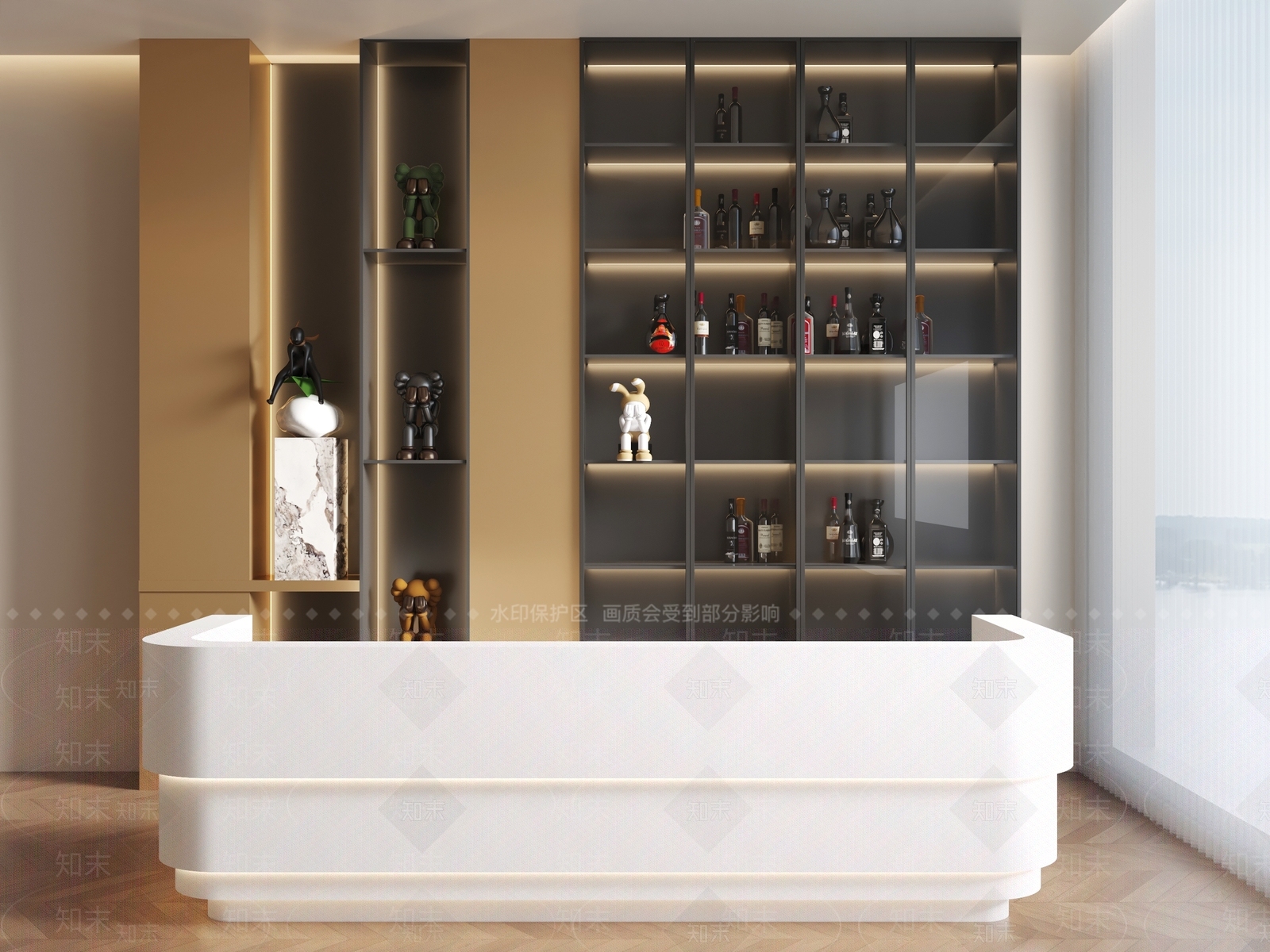 现代异形前台3D模型下载【ID:1158937908】