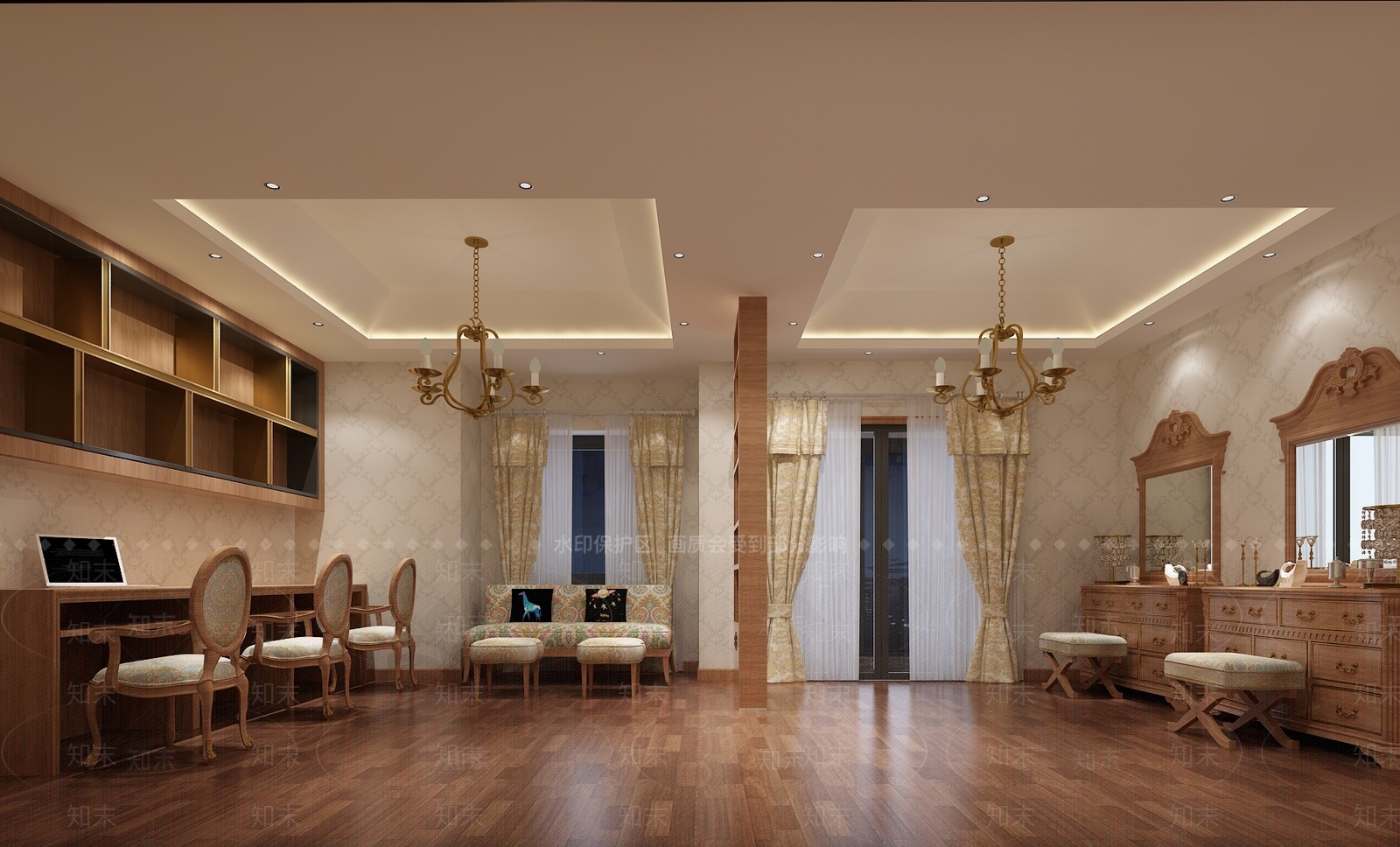 现代美发店3D模型下载【ID:1158942941】