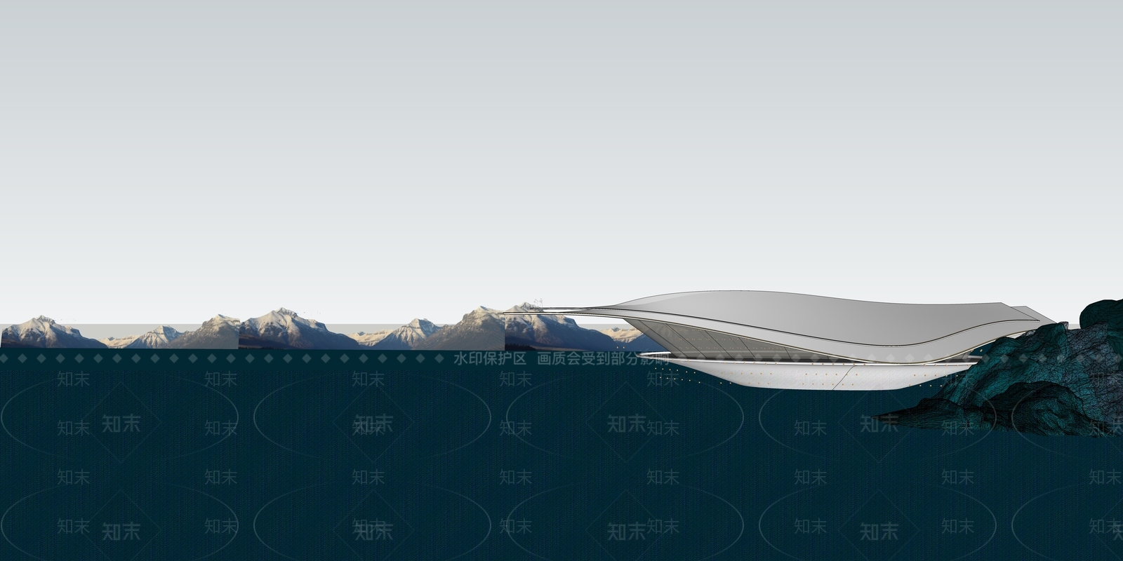 现代艺术建筑SU模型下载【ID:1158947849】