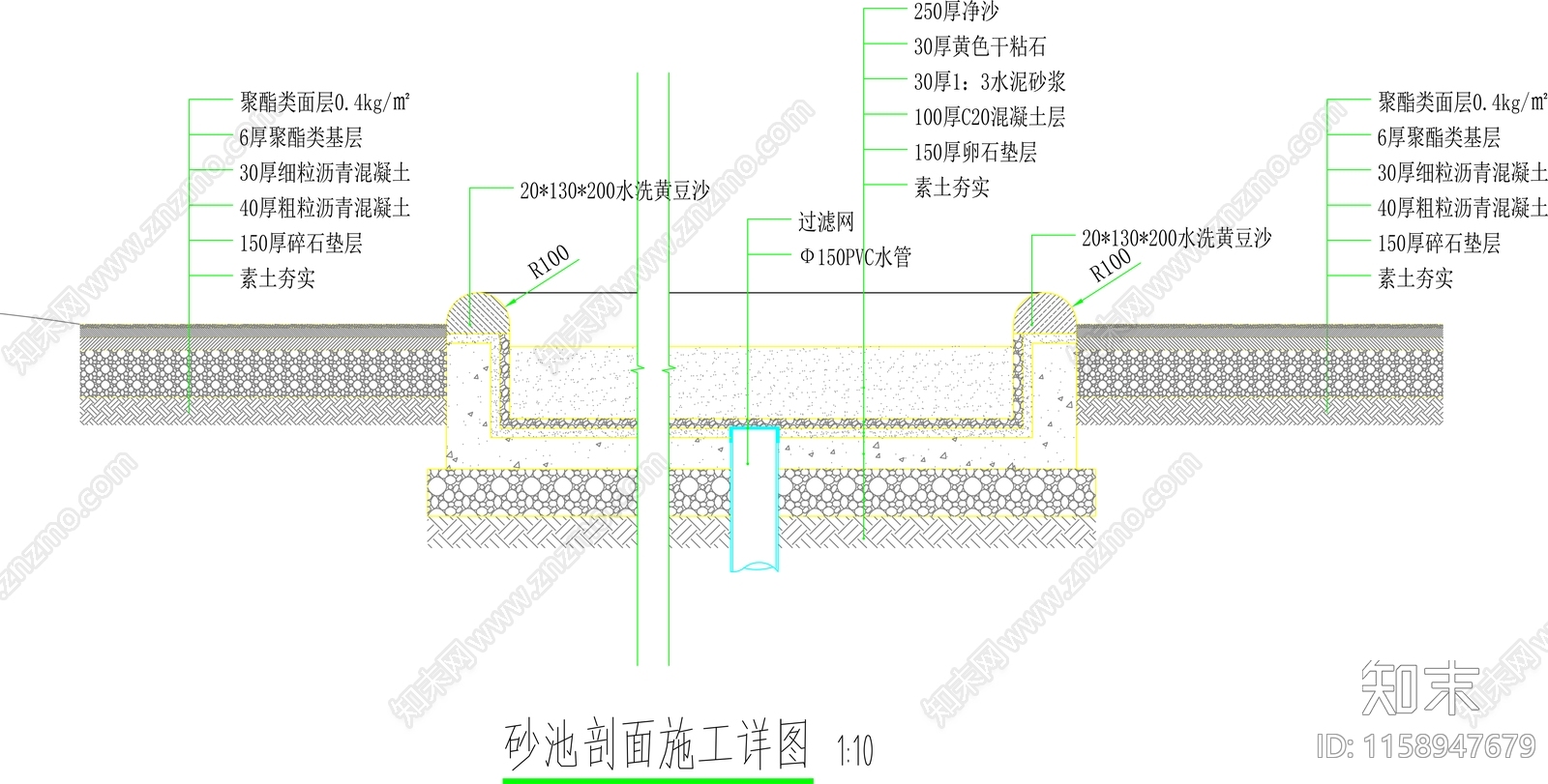 儿童沙池施工详图施工图下载【ID:1158947679】