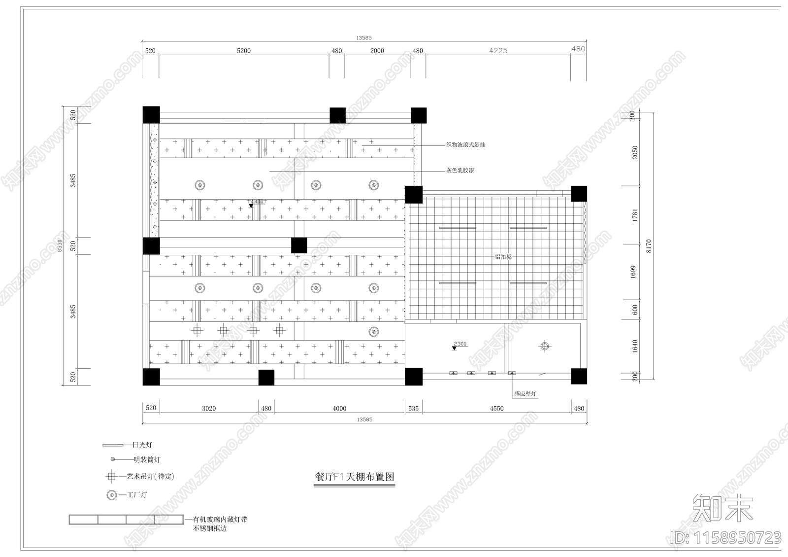 二层西餐烧烤吧装修图cad施工图下载【ID:1158950723】