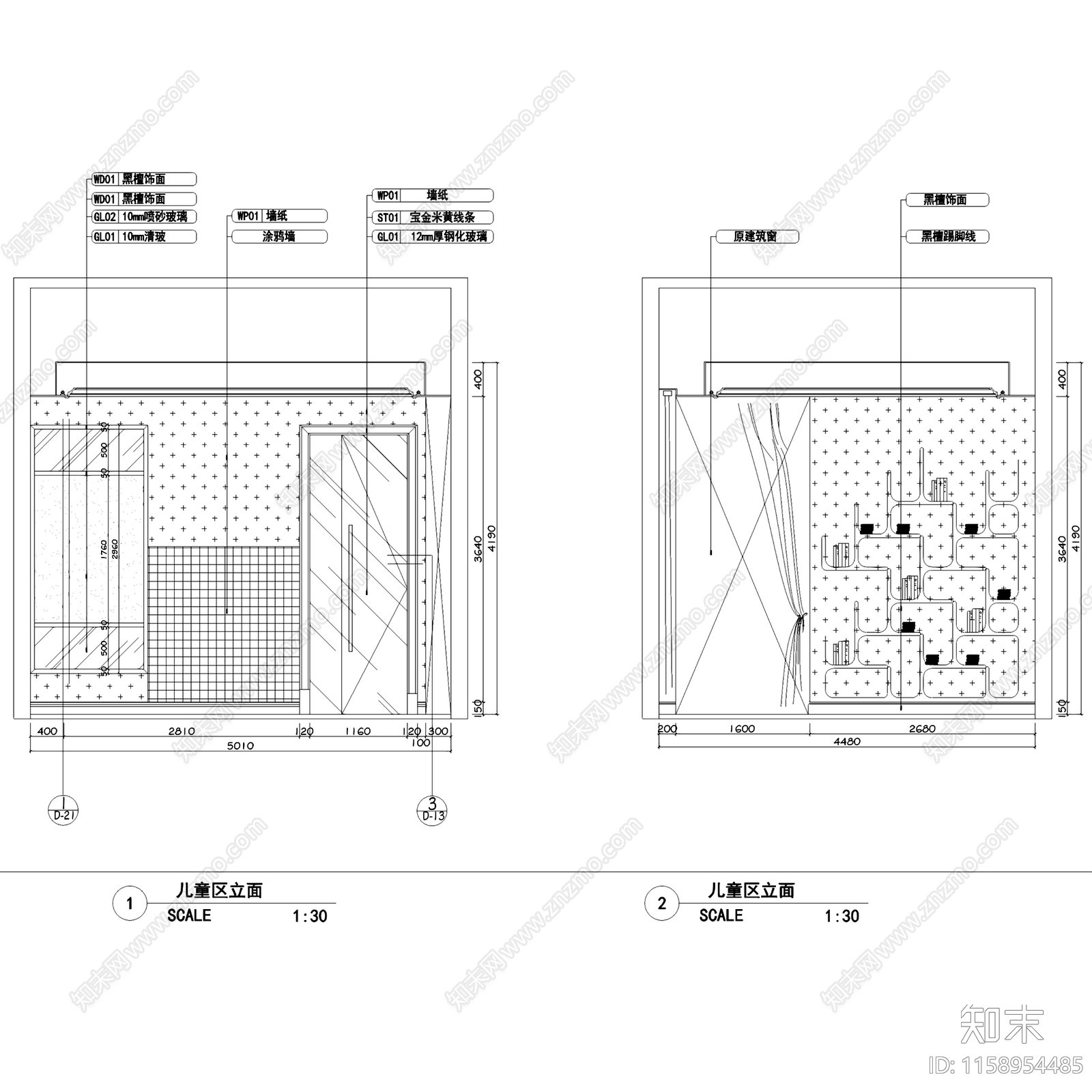 欧式临平玉园销售展厅售楼处室内工装cad施工图下载【ID:1158954485】