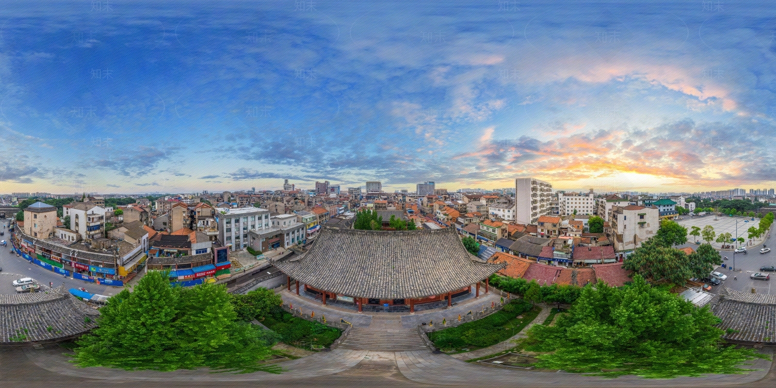 HDR城市小区社区广场全景贴图下载【ID:1158960354】