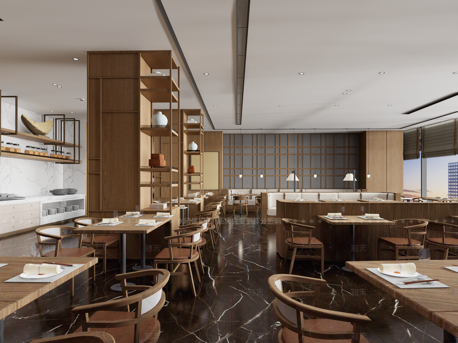 新中式中餐厅SU模型下载【ID:1216060538】