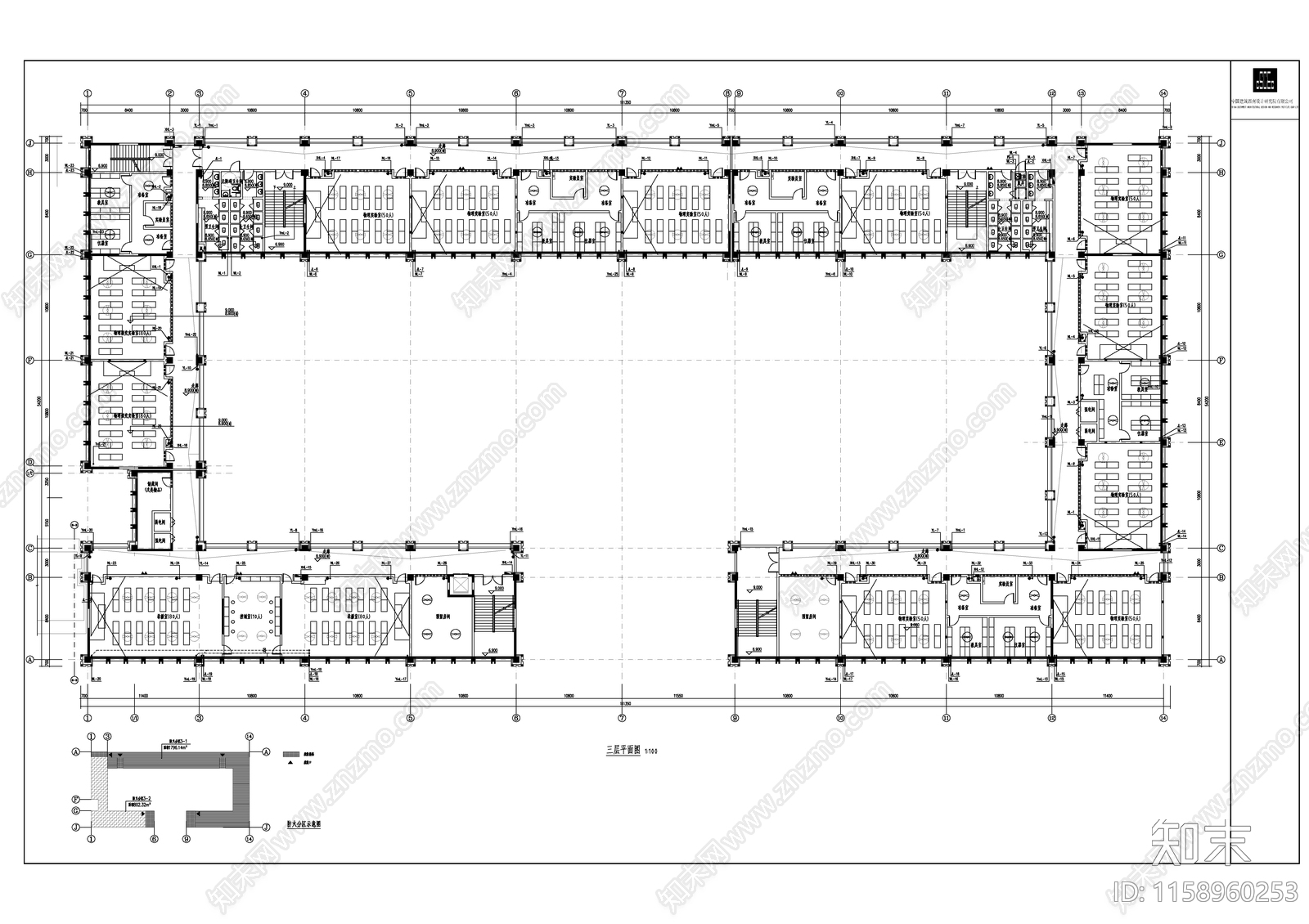 学校实验楼给排cad施工图下载【ID:1158960253】