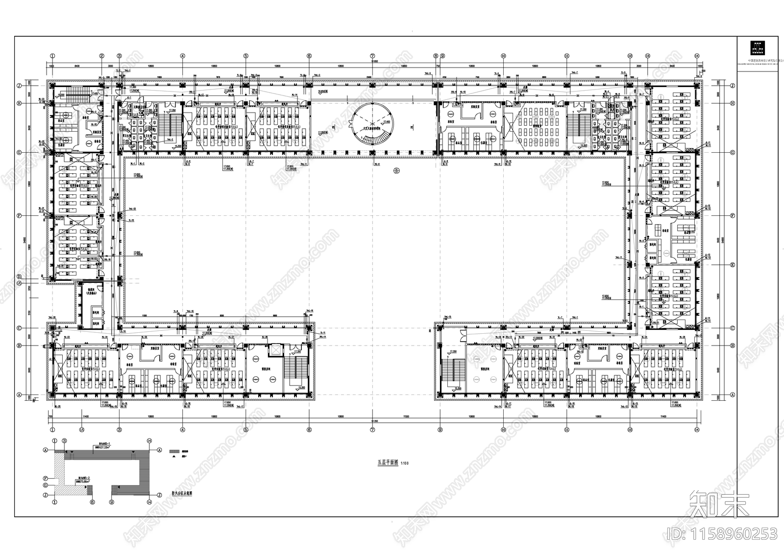 学校实验楼给排cad施工图下载【ID:1158960253】