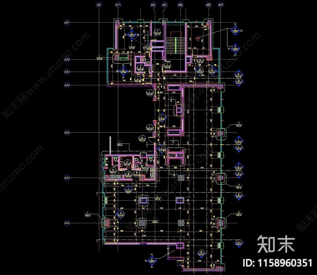 行政休闲廊标标准制图图纸cad施工图下载【ID:1158960351】