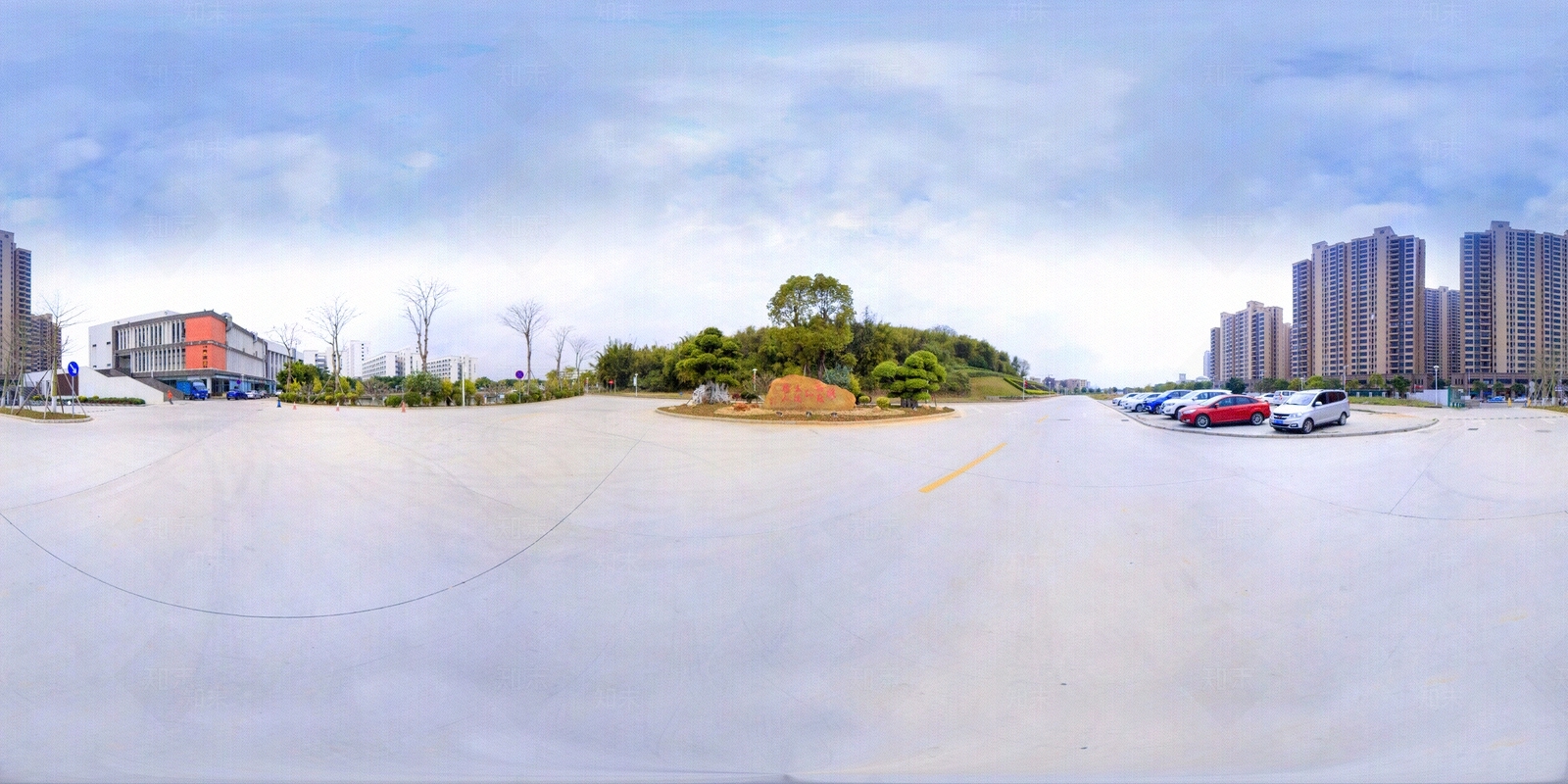 HDR城市小区社区广场全景贴图下载【ID:1158961289】