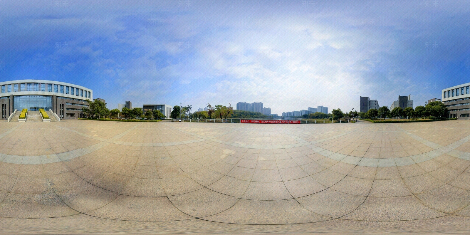 HDR城市小区社区广场全景贴图下载【ID:1158961384】
