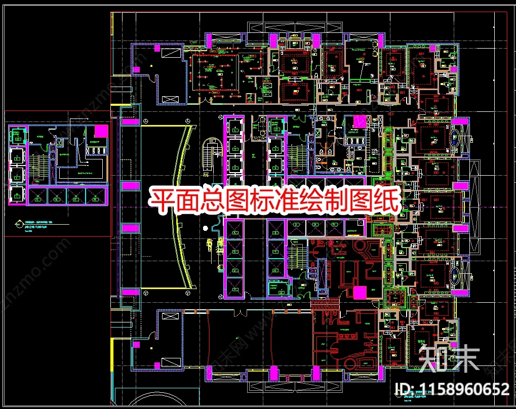 平面总图标准绘制图纸施工图下载【ID:1158960652】