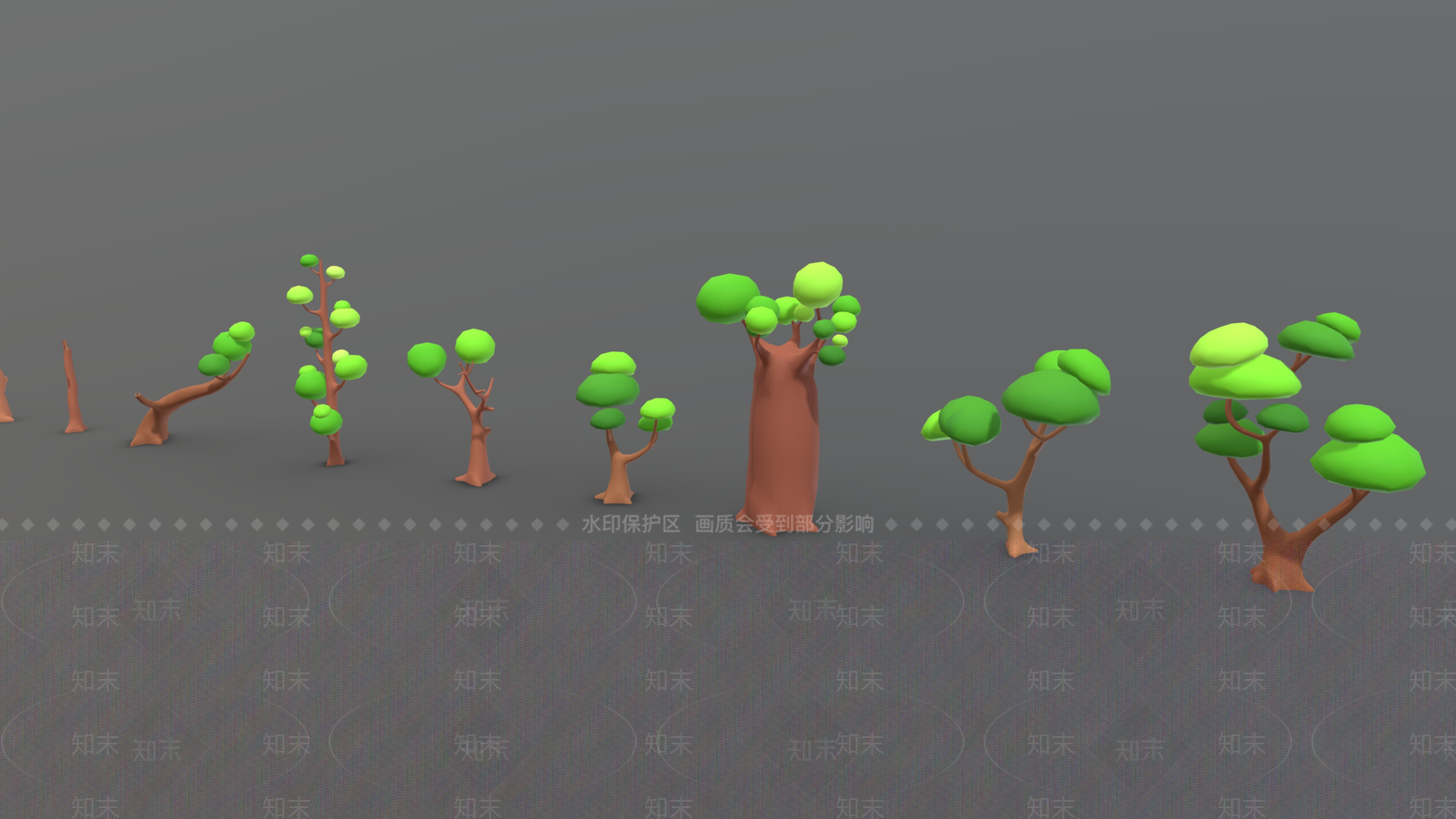 卡通树3D模型下载【ID:1158961109】
