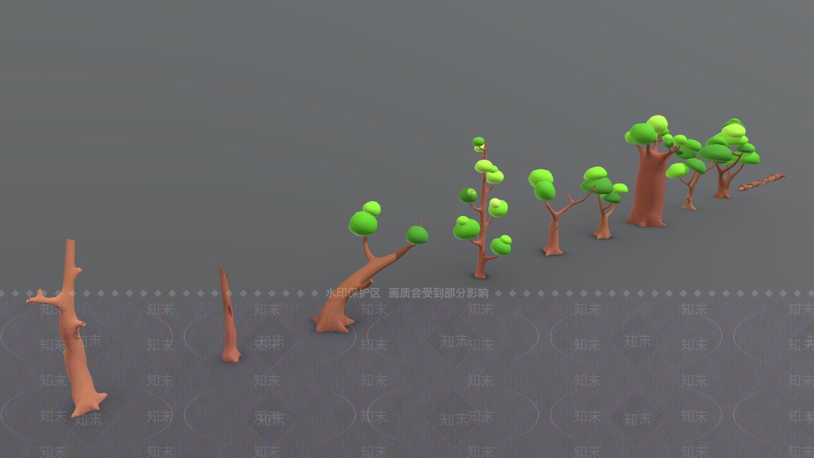 卡通树3D模型下载【ID:1158961109】