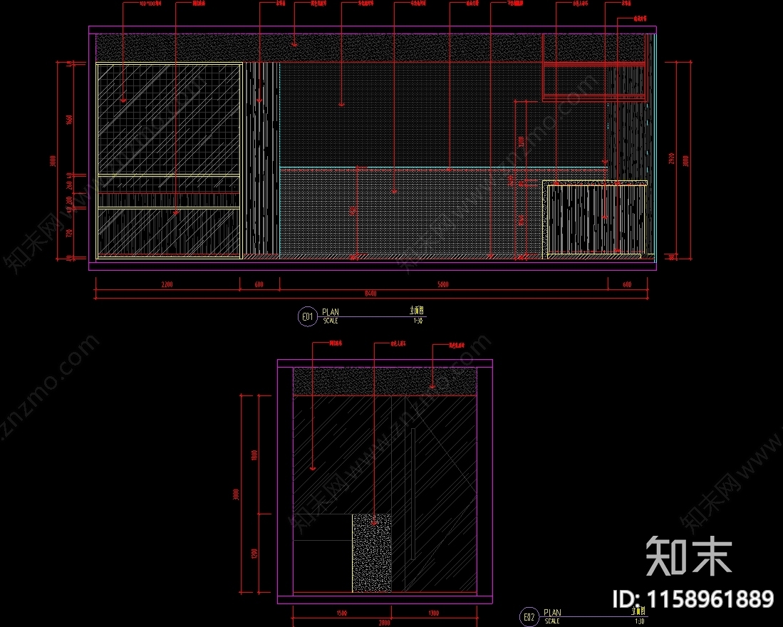 工业风咖啡店餐厅装修CAcad施工图下载【ID:1158961889】