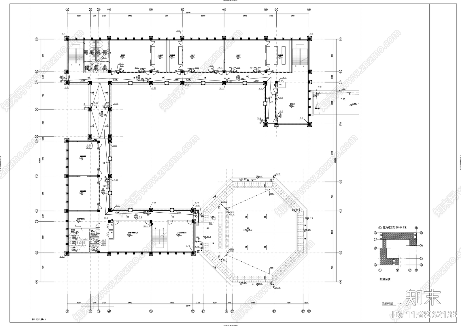 学校艺术楼给排cad施工图下载【ID:1158962133】