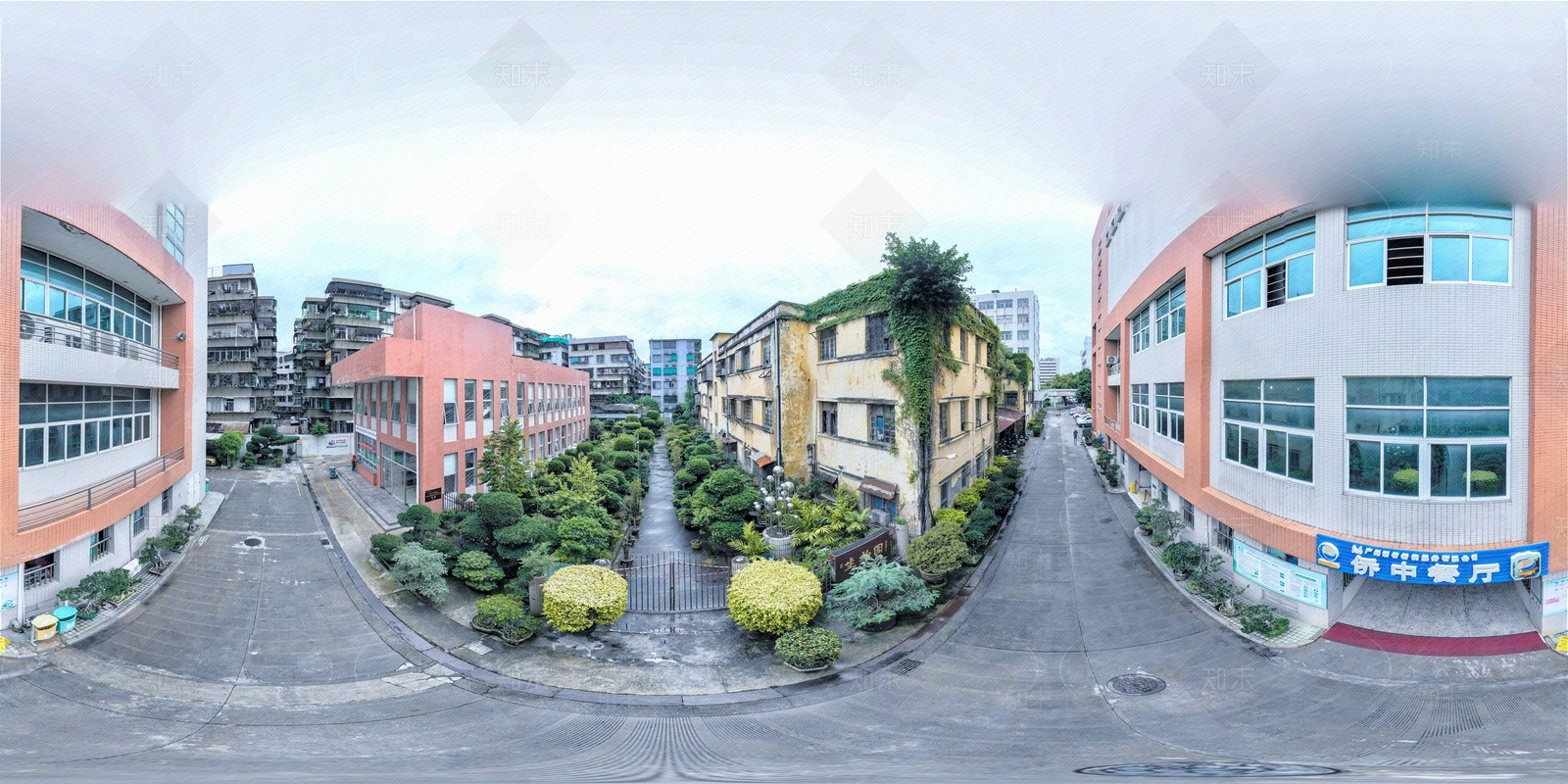 HDR城市小区社区广场全景贴图下载【ID:1158962562】