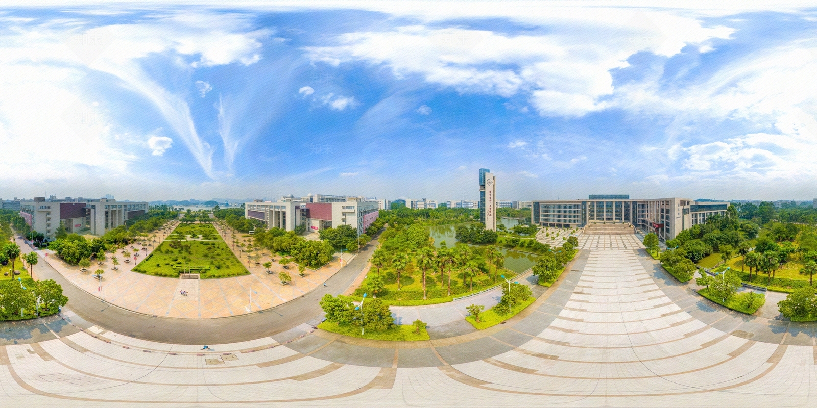 HDR城市小区社区广场全景贴图下载【ID:1158963608】