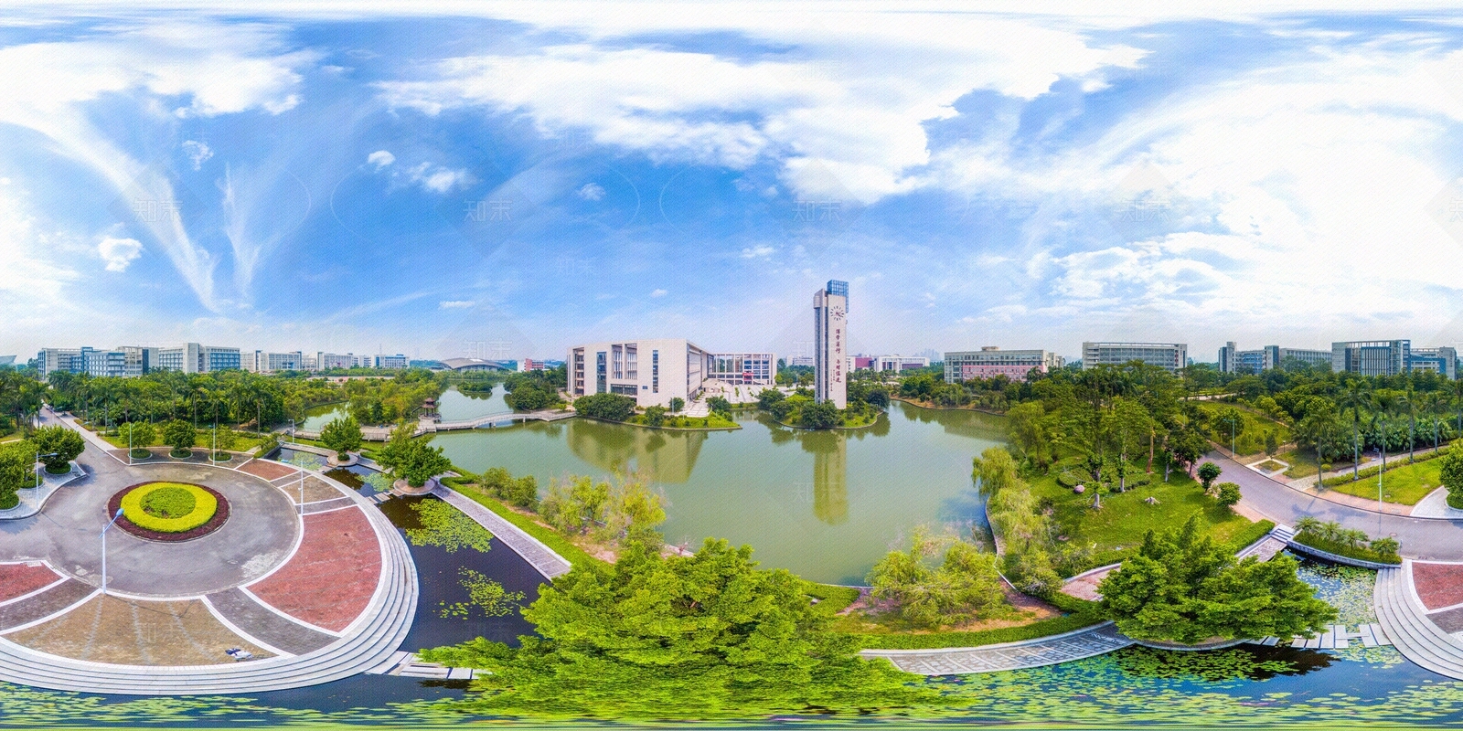 HDR城市小区社区广场全景贴图下载【ID:1158963716】