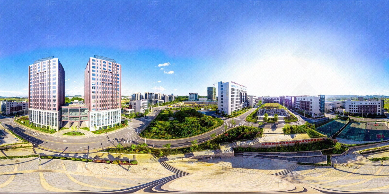 HDR城市小区社区广场全景贴图下载【ID:1158965599】