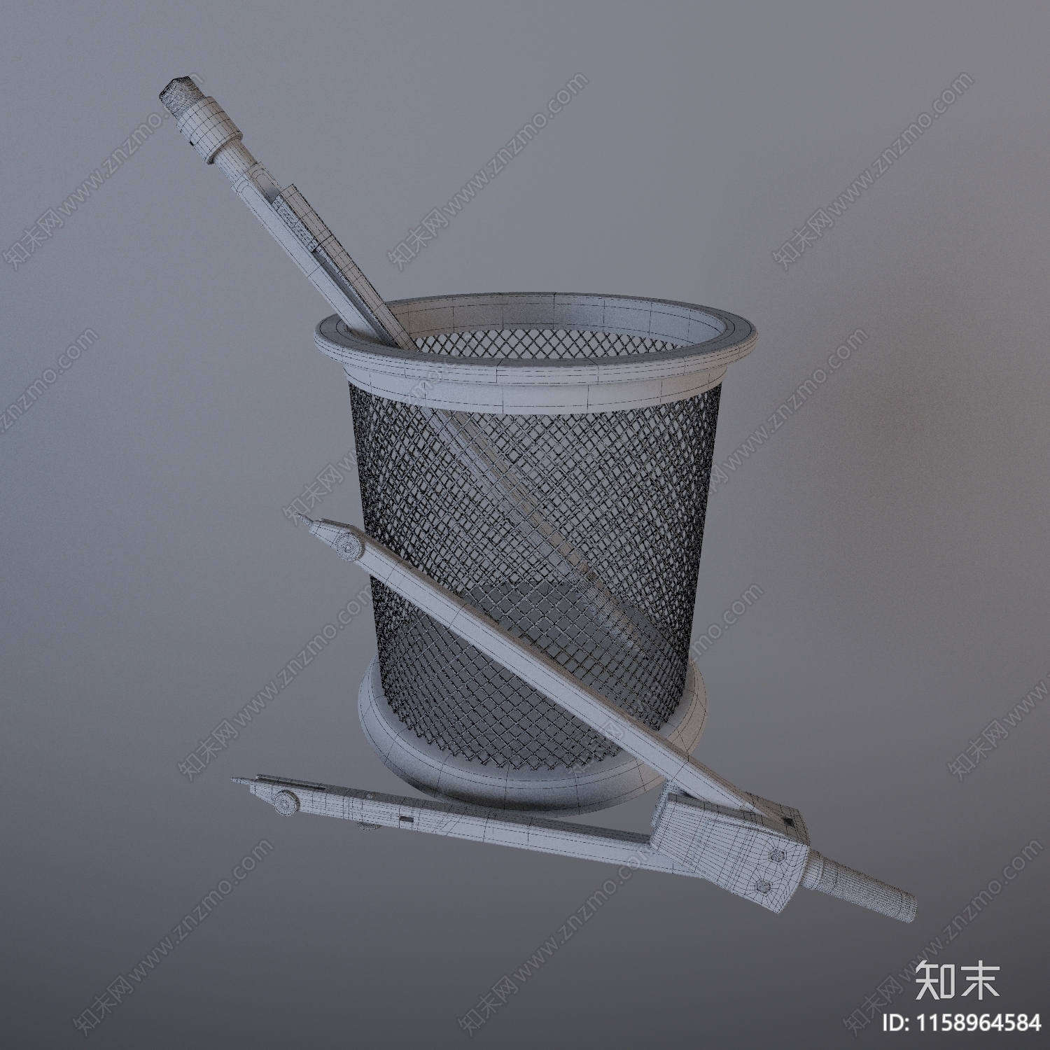 现代笔筒3D模型下载【ID:1158964584】