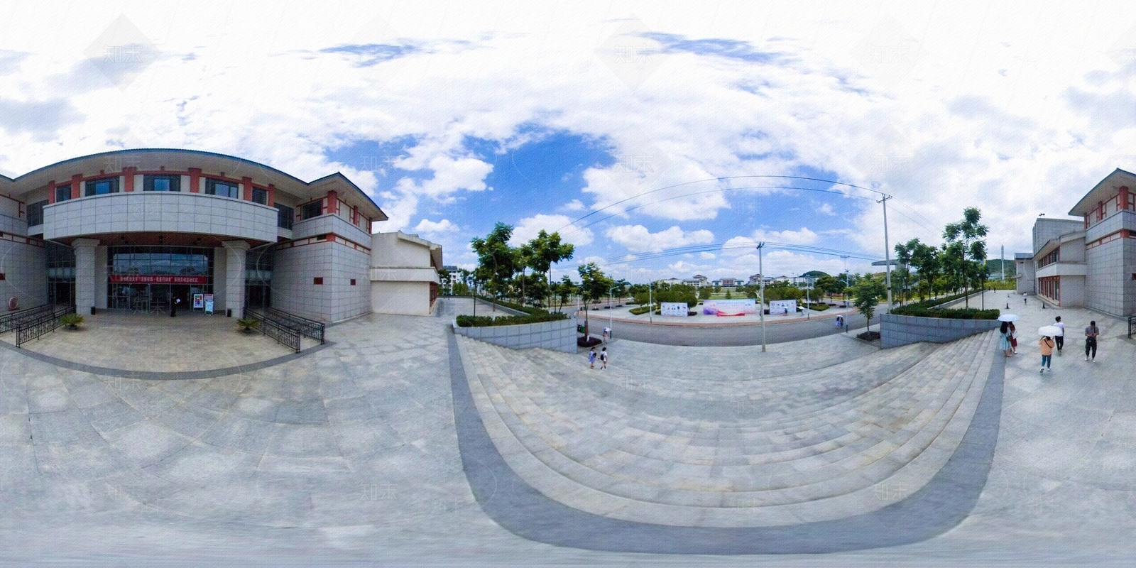 HDR城市小区社区广场全景贴图下载【ID:1158965889】