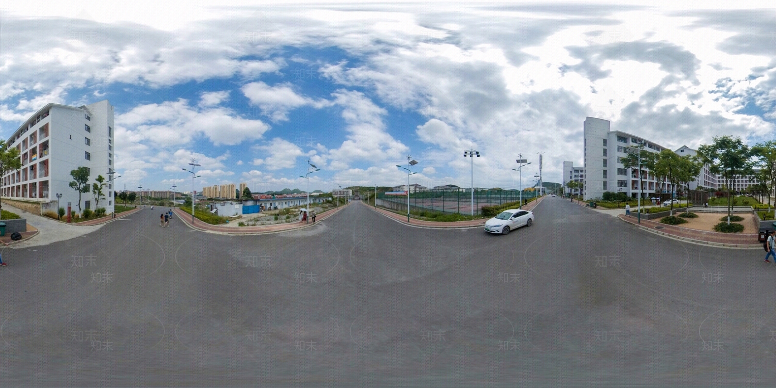 HDR城市小区社区广场全景贴图下载【ID:1158966243】