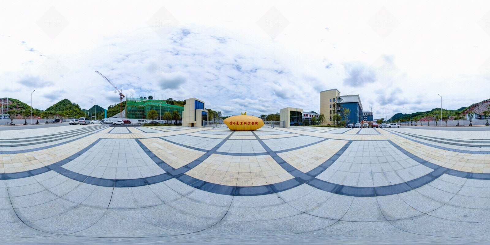 HDR城市小区社区广场全景贴图下载【ID:1158966449】