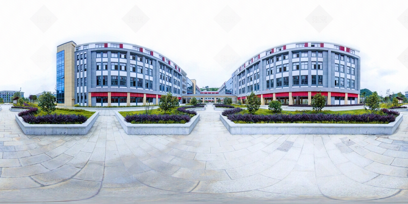 HDR城市小区社区广场全景贴图下载【ID:1158966796】