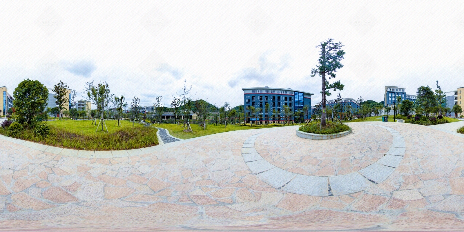 HDR城市小区社区广场全景贴图下载【ID:1158966891】