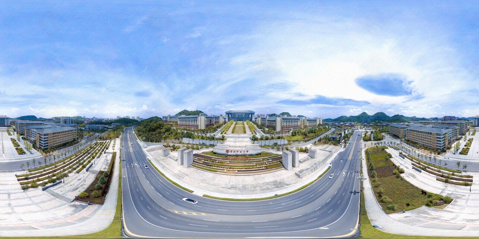 HDR城市小区社区广场全景贴图下载【ID:1158967638】