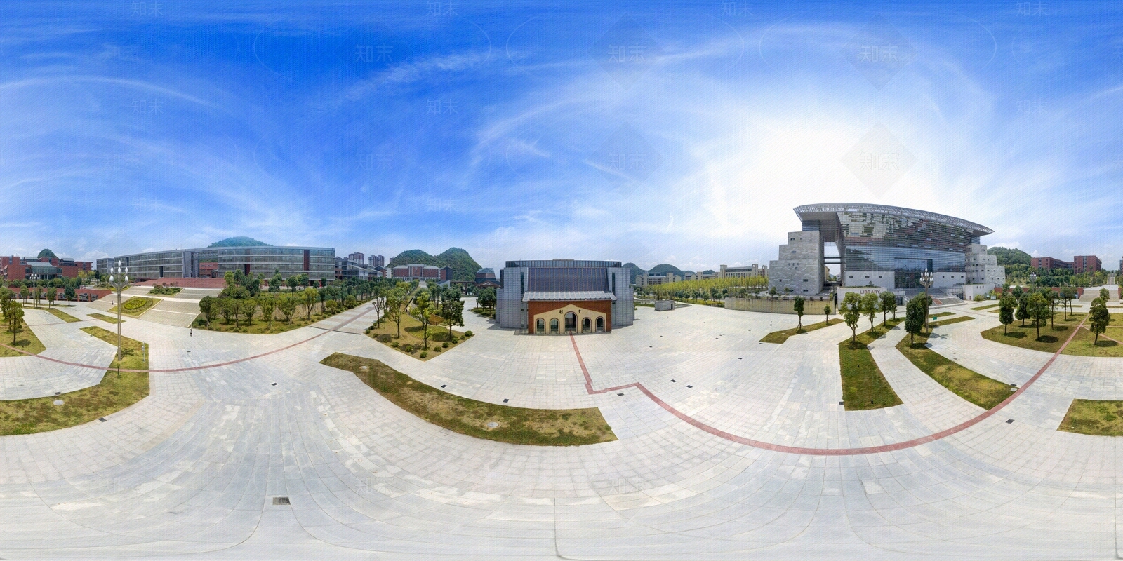 HDR城市小区社区广场全景贴图下载【ID:1158967703】