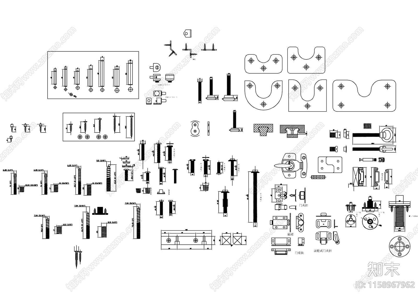五金螺丝配件图库施工图下载【ID:1158967962】