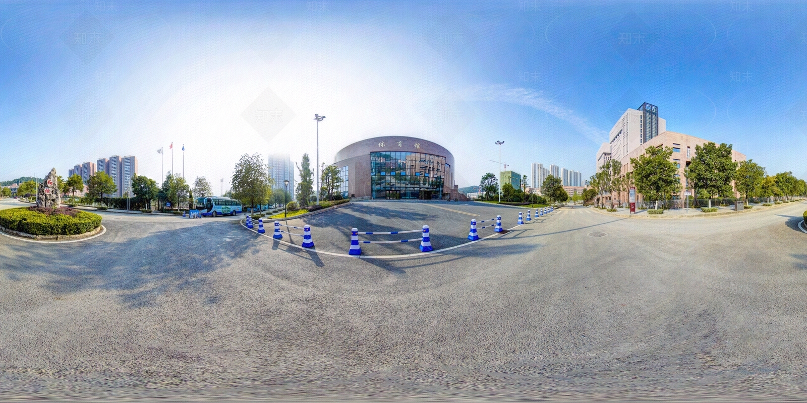 HDR城市小区社区广场全景贴图下载【ID:1158968700】