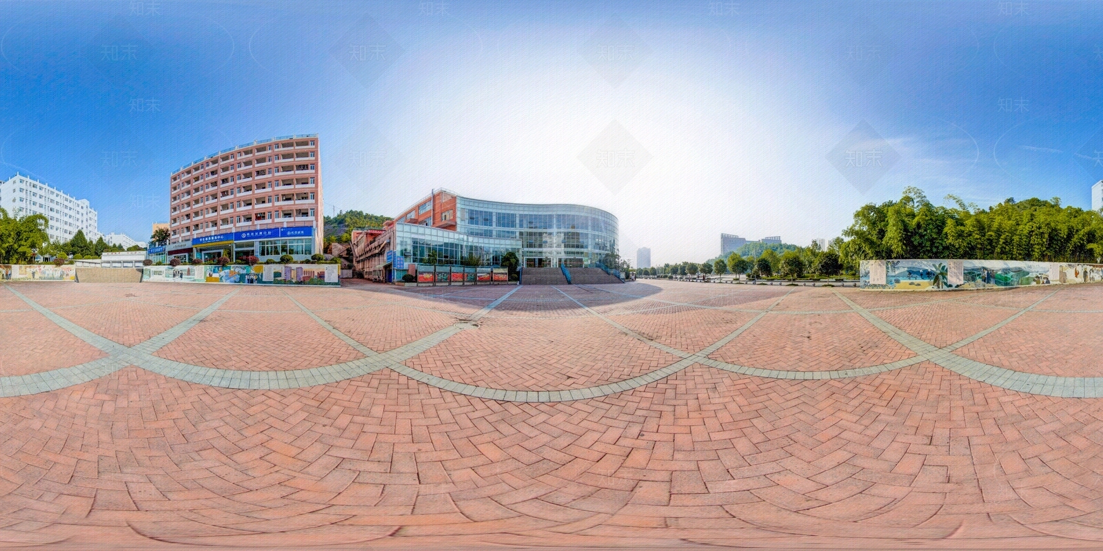 HDR城市小区社区广场全景贴图下载【ID:1158969018】
