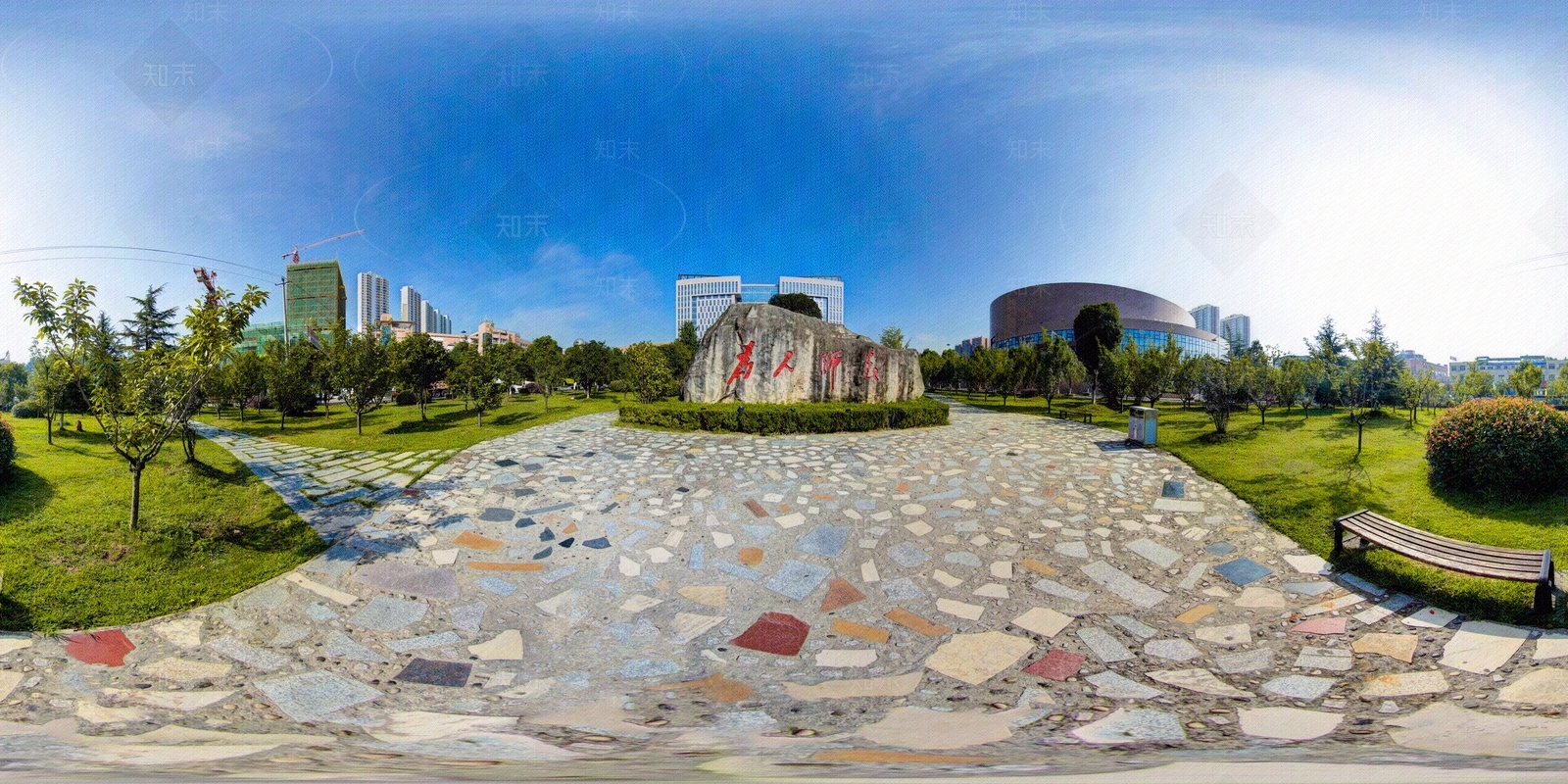 HDR城市小区社区广场全景贴图下载【ID:1158969586】