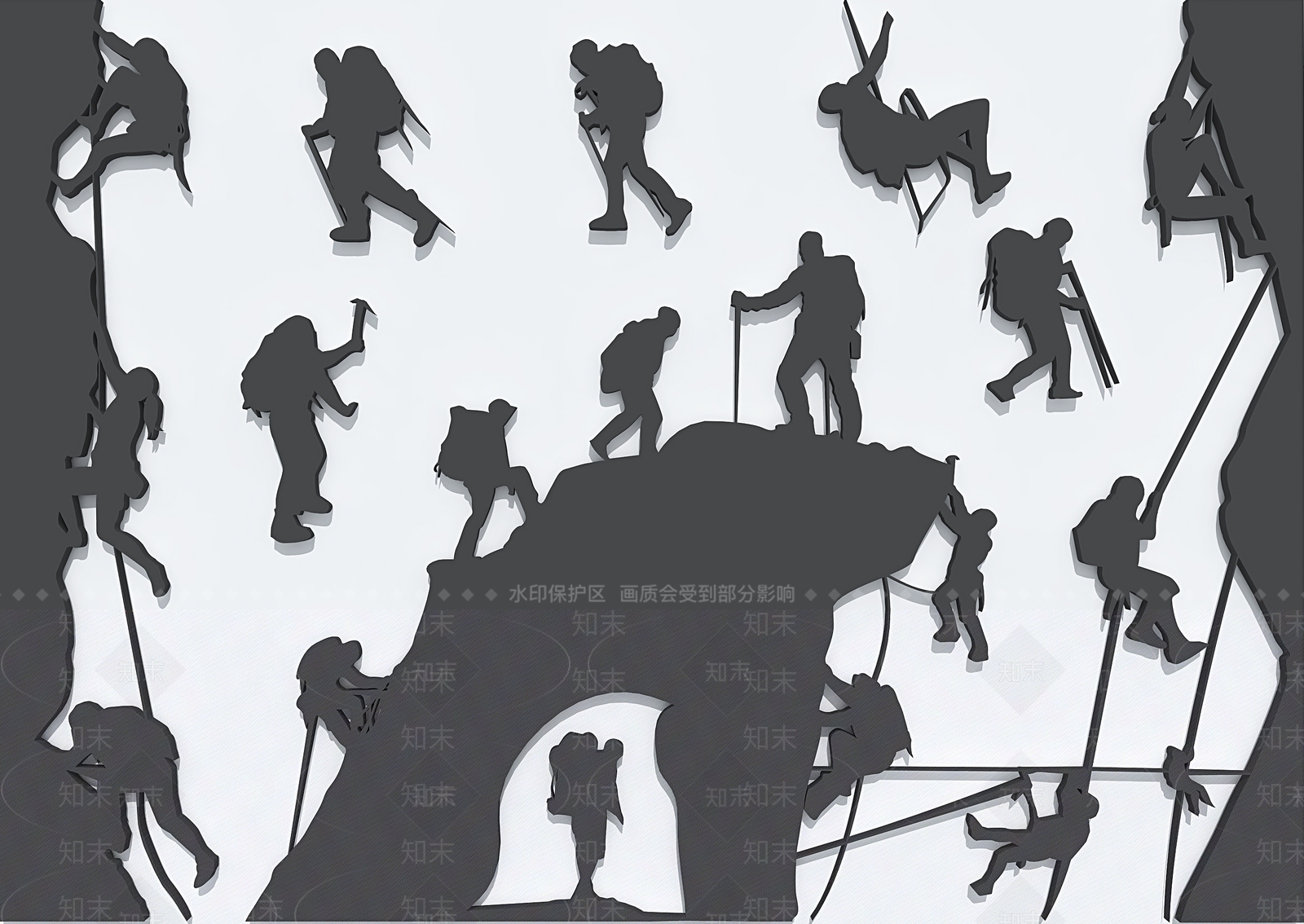 现代人物剪影SU模型下载【ID:1158969781】