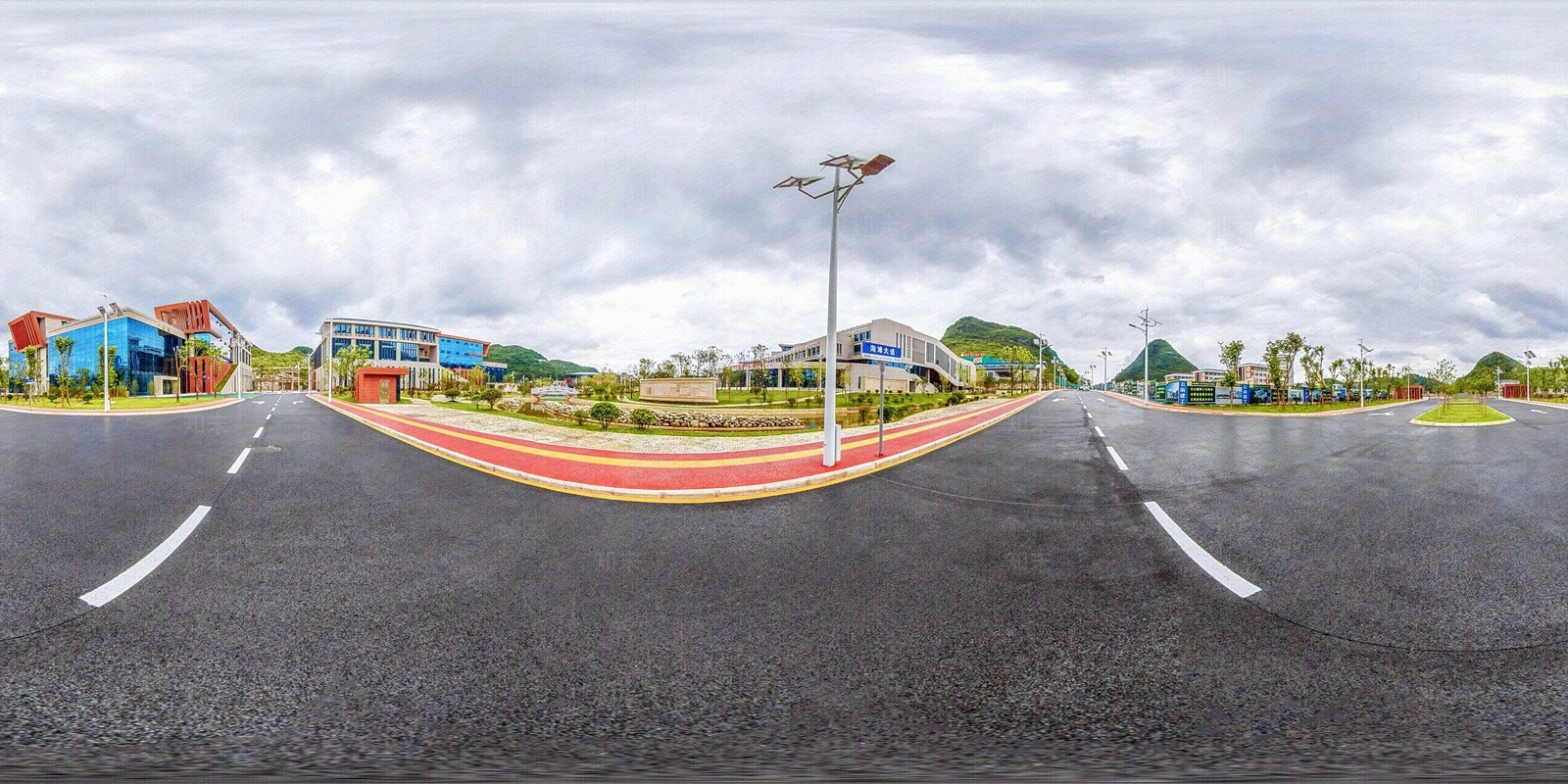 HDR城市小区社区广场全景贴图下载【ID:1158970495】