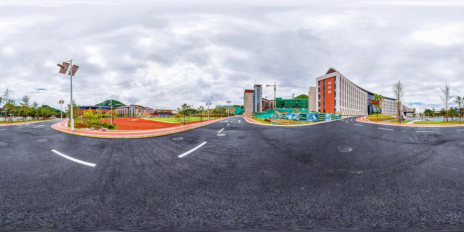 HDR城市小区社区广场全景贴图下载【ID:1158970550】