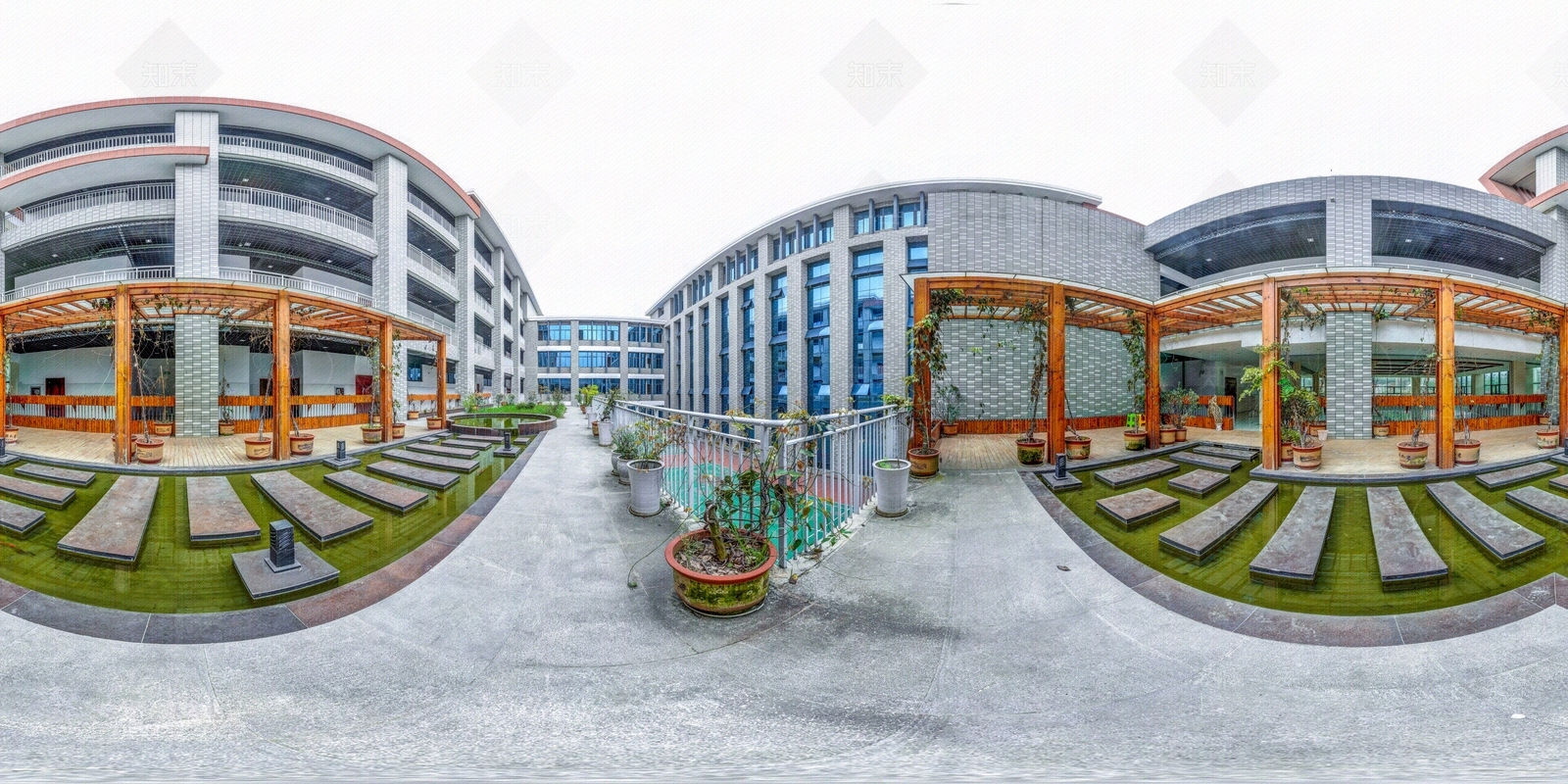HDR城市小区社区广场全景贴图下载【ID:1158972349】