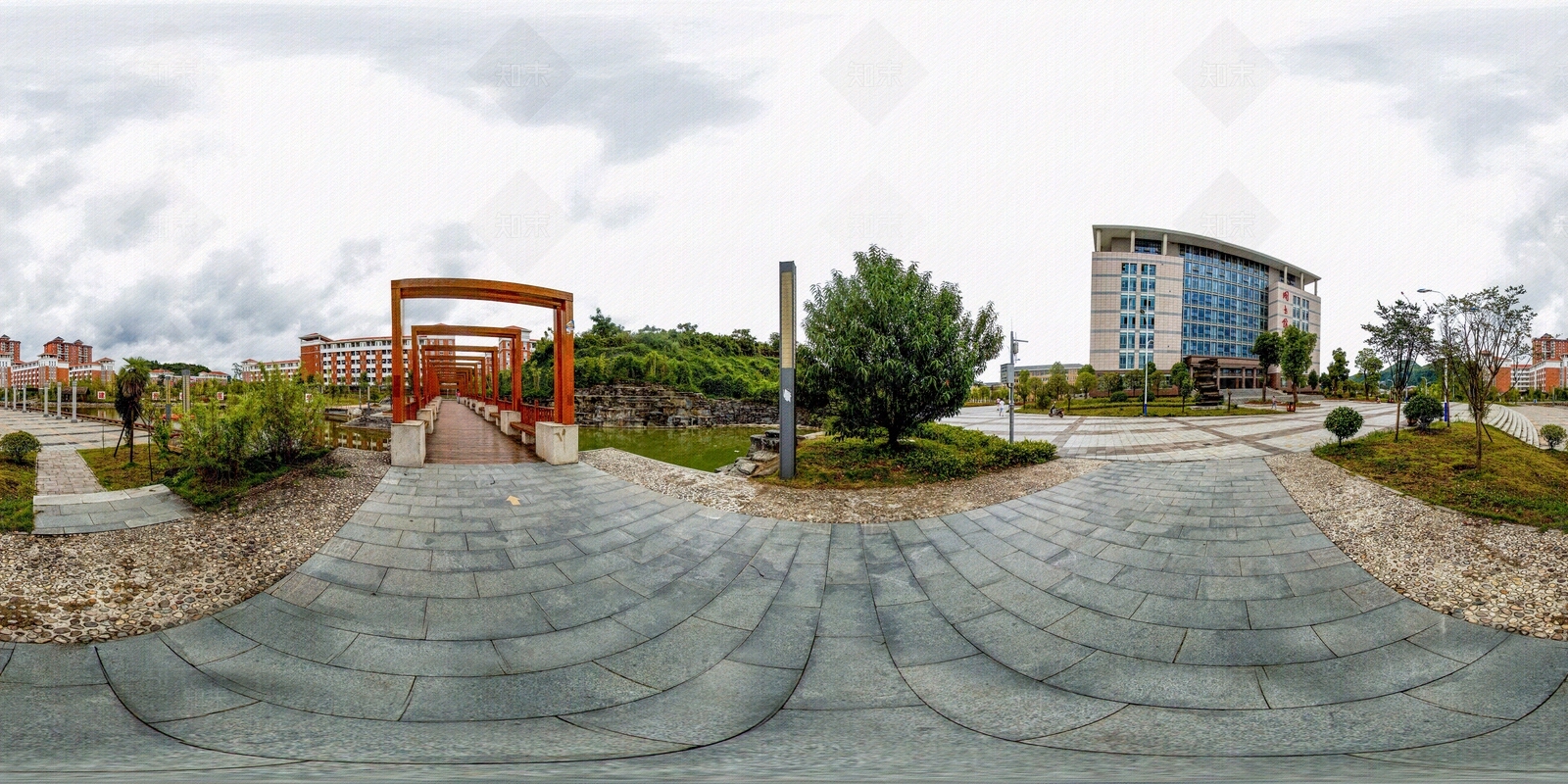 HDR城市小区社区广场全景贴图下载【ID:1158972944】