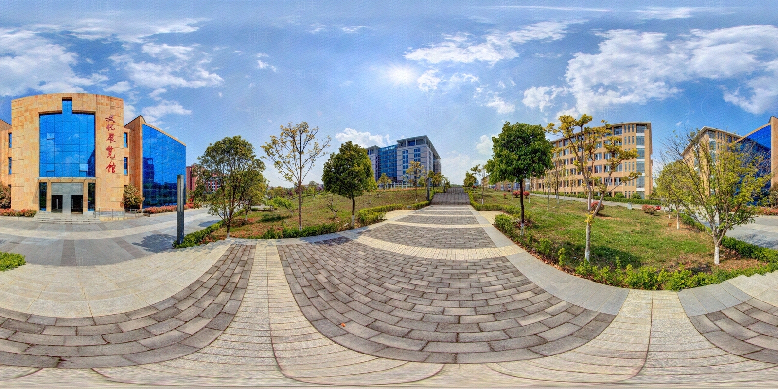 HDR城市小区社区广场全景贴图下载【ID:1158973542】