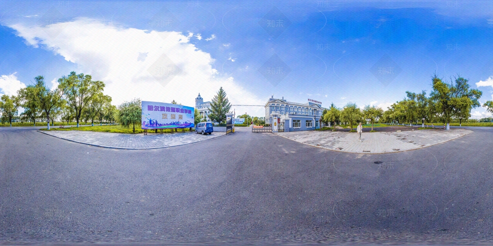 HDR城市小区社区广场全景贴图下载【ID:1158974382】
